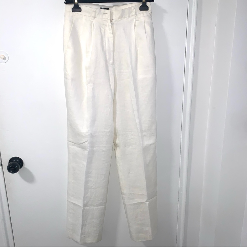 NWT‎ J crew White linen trouser fully lined 100% linen size 6